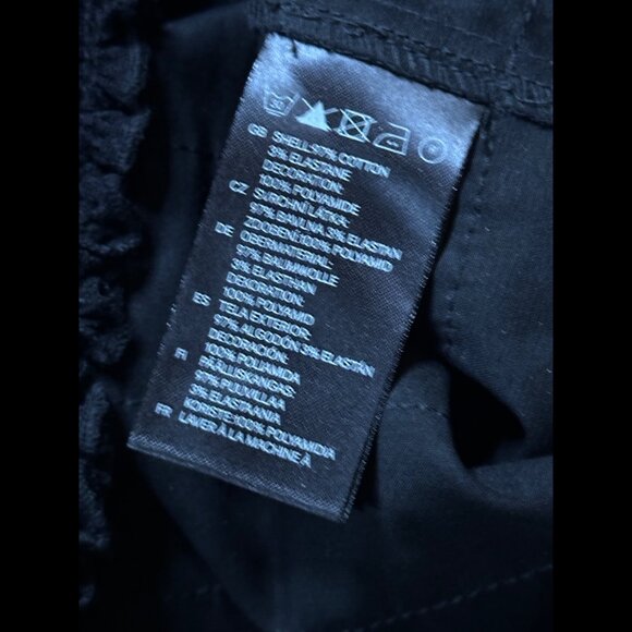 New H&M Dress 4 / S Womens Black Back Zip y2k Fringed Corset Sheath Stretch - Picture 6 of 6